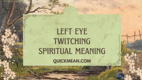 left eye twitching spiritual meaning